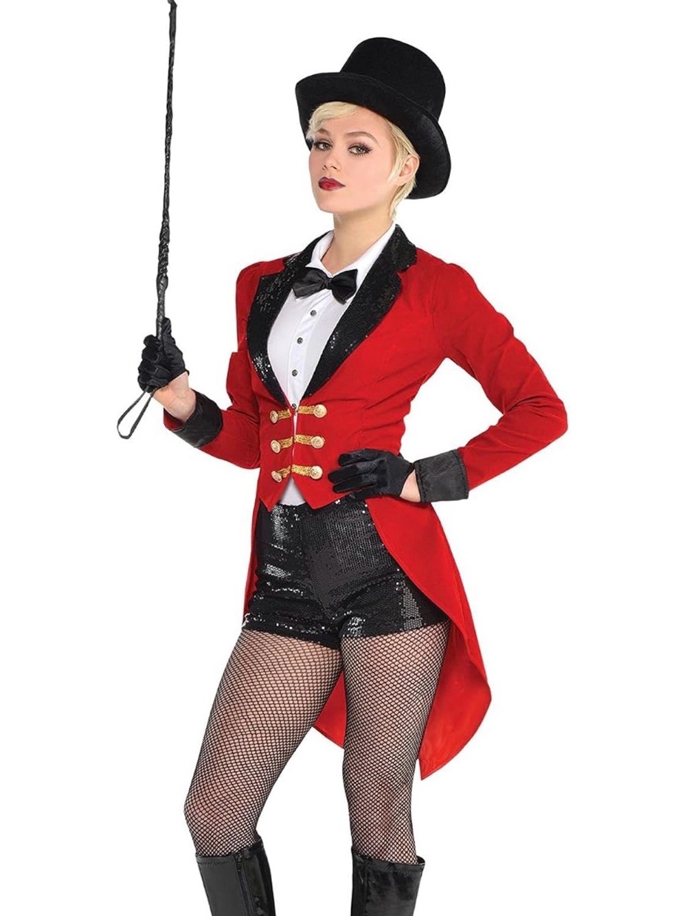 Ringmaster Tailcoat Jacket - Red Women’s Costume